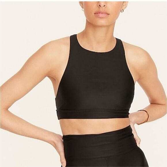 J. Crew Women’s Plus size Active LongLine Swim Tank in Black - Picture 1 of 9